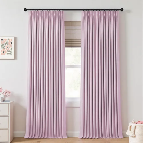 Vista 34 de Mrs.Naturall Cortinas de cocina beige de 42 x 45 pulgadas de largo para cortinas opacas pequeñas