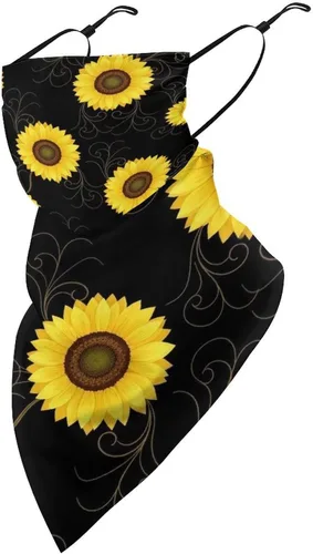 Vista 14 de Bufanda triangular reutilizable con cinta elástica para las orejas, protección solar UV