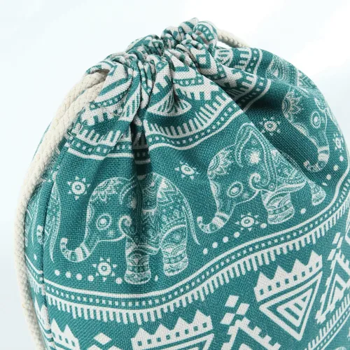 Vista 5 de Mochila con cordón Miomao con diseño de elefante, bolsa de gimnasio, mochila deportiva