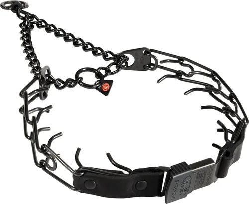 Vista 19 de Herm Sprenger Collar de Entrenamiento para Perros de Liberación Rápida Negro de Acero Inoxidable Collar Sin Tirones Hebilla de Cuero de Liberación