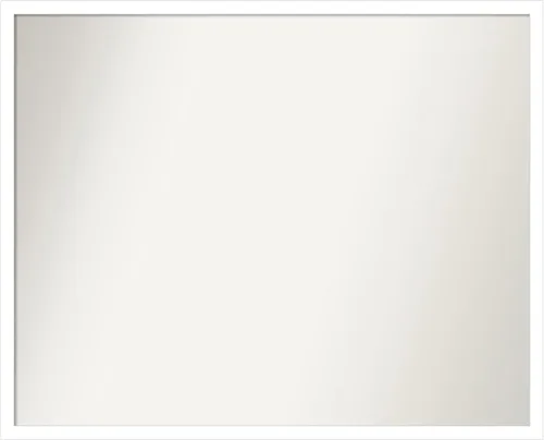 Vista 166 de Amanti Art Espejo de baño blanco para sobre el fregadero, 22 x 45 pulgadas, espejo de tocador rectangular blanco Lucie, marco de madera moderno