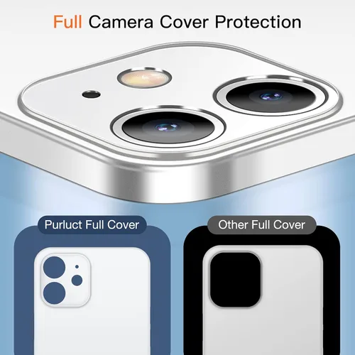 Vista 3 de Funda delgada compatible con iPhone 12, con acabado mate fino como papel, antihuellas dactilares y no se pone amarillenta, funda ultra protectora