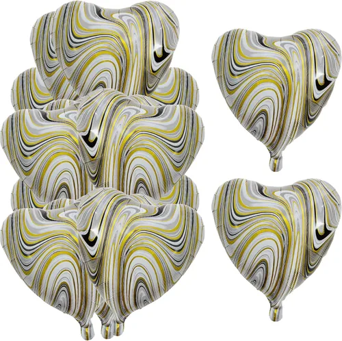 Vista 29 de 100 globos en forma de corazón de 5 pulgadas, globos de aluminio de Mylar de papel de aluminio para decoración de mujeres y niñas, día de San