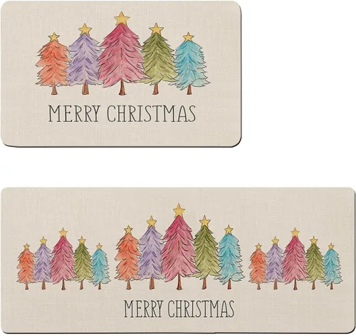 Vista 6 de Tapete de baño de Navidad para bañera, antideslizante, de secado rápido y absorbente, tierra de diatomeas, fregadero, dormitorio, cocina, tapete