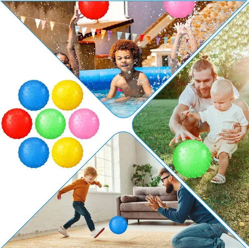 Vista 5 de Jerify Knobby Balls - Pelotas de rebote de 7 pulgadas, bolas grandes hinchables a granel, bolas sensoriales suaves para masaje, bolas de plástico