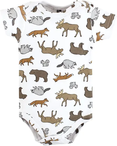 Vista 5 de Hudson Baby Body unisex de algodón para bebé, Animal Adventure, 9-12 meses, Animal Adventure