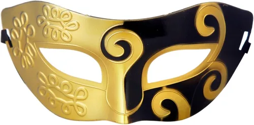 Vista 2 de Máscara unisex retro para mascarada, disfraz de Mardi Gras (paquete de 16)