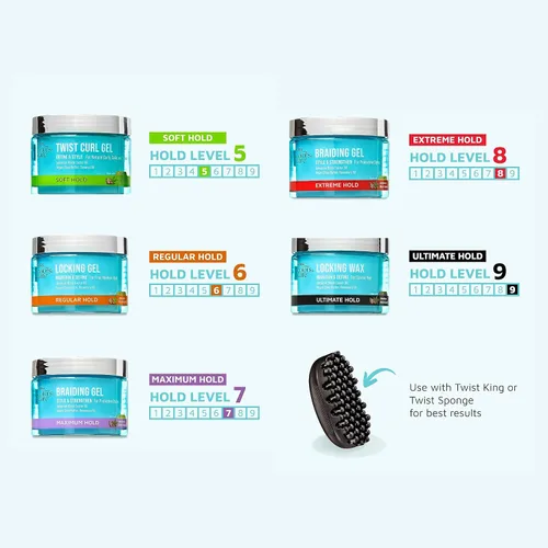 Vista 3 de KISS COLORS & CARE Twist Curl Gel, 6 oz. – Agarre flexible, perfecto para giros, hidratante y promueve el crecimiento del cabello, sin acumulación