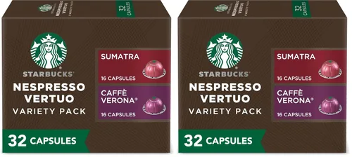 Vista 14 de Starbucks by Nespresso Vertuo, paquete variado de café tostado oscuro, 32 cápsulas de café, prepara 7.8 onzas.