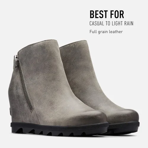 Vista 2 de SOREL Joan of Arctic Wedge III - Botas de cuña de cuero impermeables para mujer