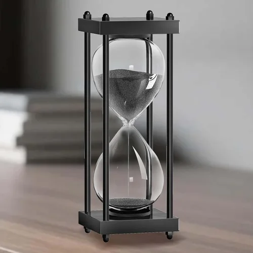 Vista 14 de Reloj de arena de arena de 30 minutos: reloj de arena de madera pequeño, reloj de arena, reloj de arena de oro antiguo 30 minutos, reloj de arena