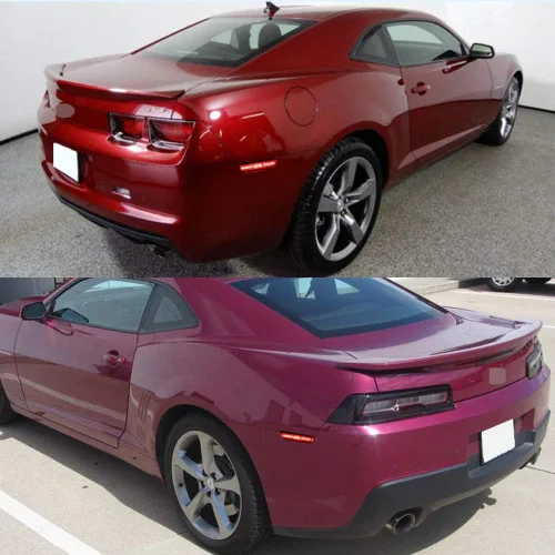 Vista 8 de TurningMax - Lentes ahumadas estilo SS rojo LED luces de marcador laterales traseras compatibles con Chevy Camaro 2010 2011 2012 2013 2014 2015