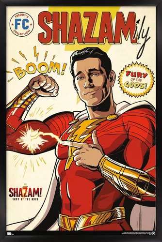 Vista 8 de Trends International DC Comics Movie Shazam! Fury of the Gods - Póster de pared de cómic, 22.4 pulgadas de largo x 14.7 pulgadas, versión enmarcada