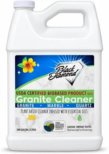 Vista 12 de Black Diamond Stoneworks Limpiador de Encimeras de Granito: Certificado BIOBASED por USDA - Seguro para encimeras de granito y otras piedras.