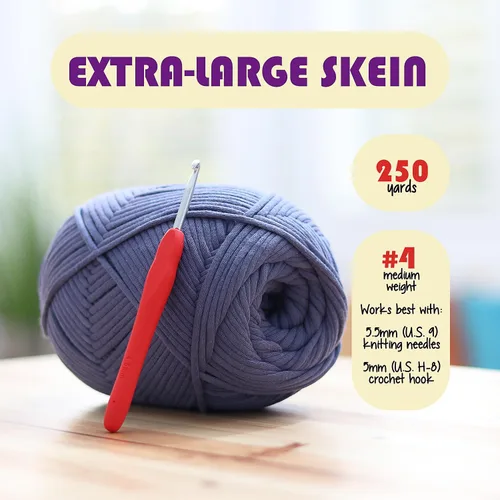 Vista 4 de Hilo suave para ganchillo - Hilo de ganchillo y tejer, hilo para principiantes con puntadas fáciles de ver, hilo Amigurumi de 250 yardas, hilo