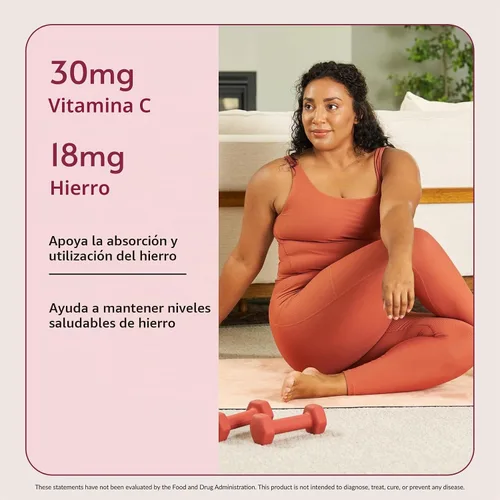 Vista 5 de Bariatric Advantage Hierro 18 mg con Vitamina C, Fresa, 30 Tabletas