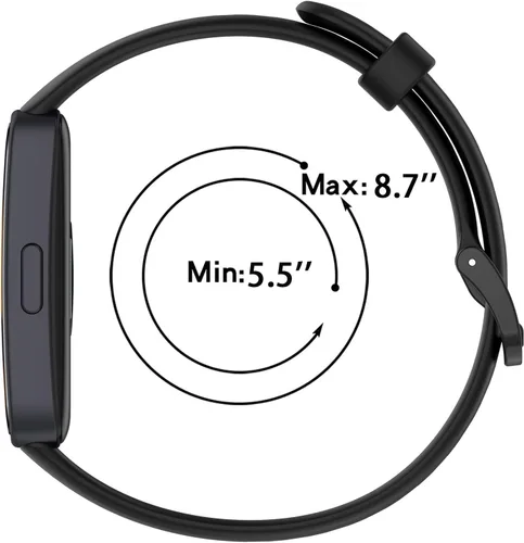 Vista 5 de Paquete de 2 bandas de repuesto impermeables de silicona compatibles con Huawei Band 9/Band 8