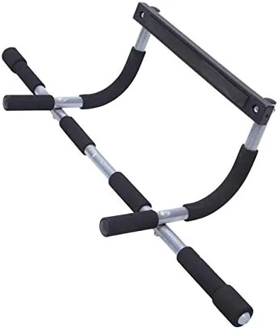 Vista 3 de Barra de dominadas para puerta de fitness, equipo de gimnasio portátil para interiores, multiagarre fuerte para puerta Barra de dominadas