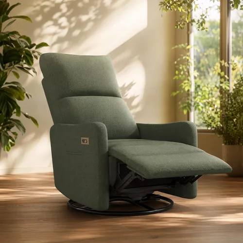 Vista 9 de Havora Silla reclinable giratoria eléctrica, cómoda para habitación del Gris oscuro