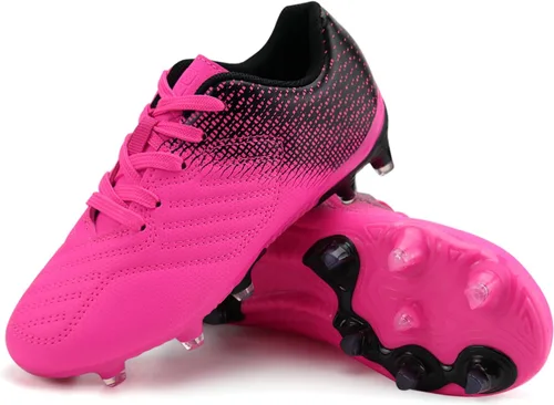 Vista 3 de Brooman - Zapatos deportivos con tacos para niños y niñas, zapatos de fútbol para usar al aire libre