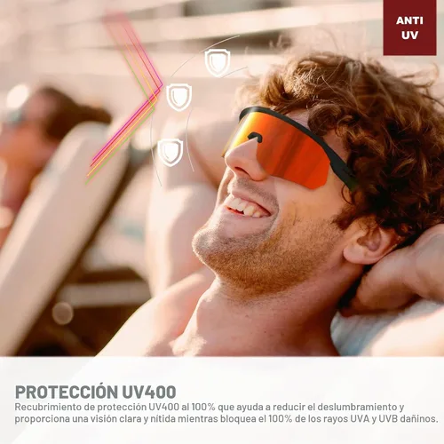 Vista 4 de Gafas de sol deportivas polarizadas para hombres, mujeres, jóvenes, béisbol, correr, conducir, golf 03B-rojo