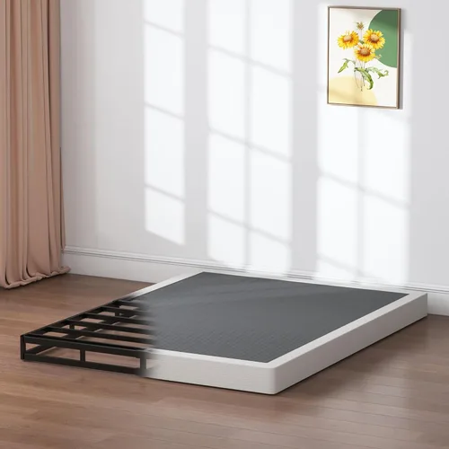 Vista 16 de SHLAND Somier individual – 10 pulgadas de alto perfil de metal resistente para cama individual, base de colchón con cubierta de tela, fácil montaje