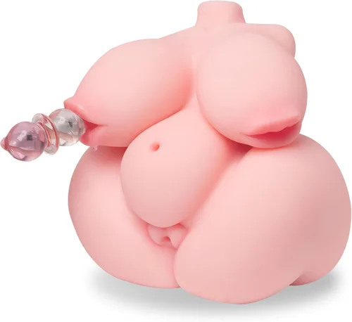 Vista 5 de Mini muñecas sexuales de 3.5 libras para hombres, masturbador con pecho bucal, juguetes sexuales pequeños con pechos realistas, vagina y anal