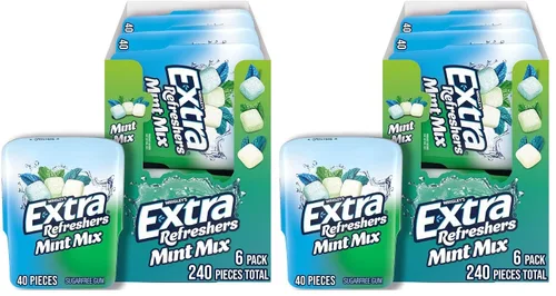 Vista 9 de EXTRA Chicle Refreshers Mint Mix, botella de 40 piezas de 3.21 onzas (paquete de 6)