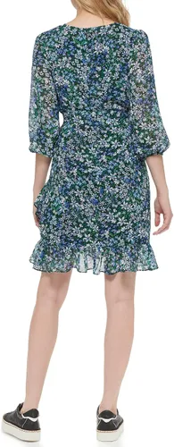 Vista 4 de Karl Lagerfeld Paris Essential Floral Print Womens Dresses with Sleeves