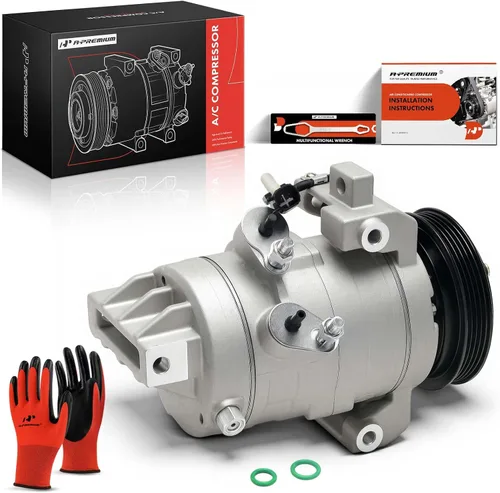 Vista 10 de A-Premium Compresor de aire acondicionado con embrague compatible con Ford Mustang 3.7L 2015-2017, con compresor DKS17D, 4 ranuras