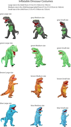 Vista 9 de FUNNY COSTUMES Disfraz de dinosaurio T-Rex para adultos, talla única