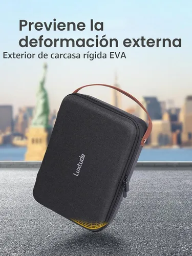 Vista 4 de Luxtude Estuche rígido de EVA con espuma, funda rígida de EVA a prueba de Negro