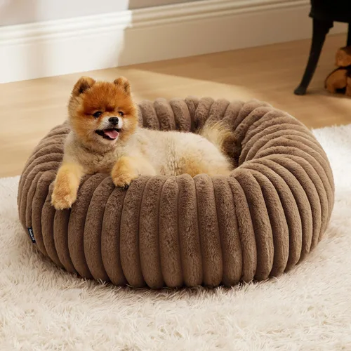 Vista 29 de Bedsure ComfyFleece® Donut - Cama para perros pequeños con funda extraíble lavable