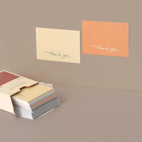Vista 3 de Monolike Tarjeta de agradecimiento con mensaje - Mezcla de 40 mini tarjetas individuales, 20 sobres Paquete
