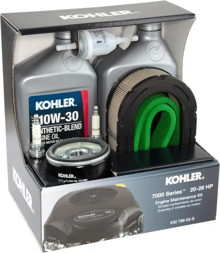 Vista 3 de Kohler Kit de mantenimiento de la serie 7000 32-789-02-S 10W-30 Pre limpiador Filtro de combustible Filtro de aire Bujía
