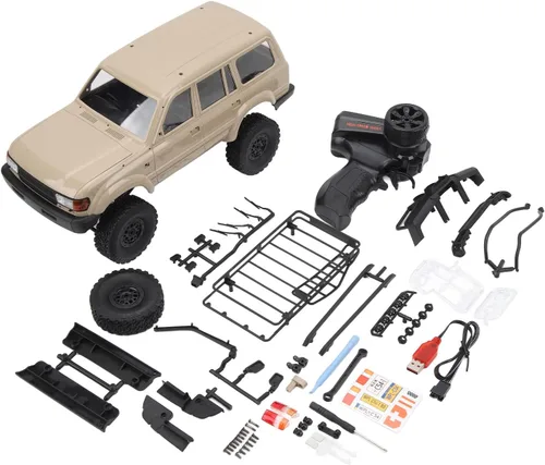 Vista 7 de Naroote RC Crawler, 500mAh 2.4GHz 1/16 Escala Completa Vehículo RC Camión Interior (Caqui)