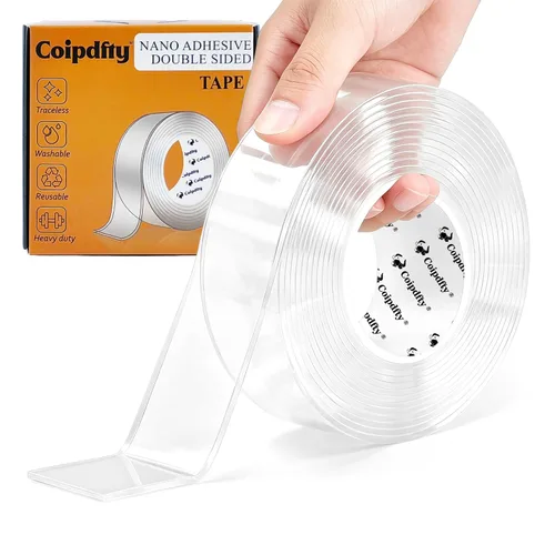 Vista 16 de Cinta de doble cara resistente para decoración de pared, no daña la pintura, cinta de montaje extraíble transparente, cinta adhesiva nano de dos 1