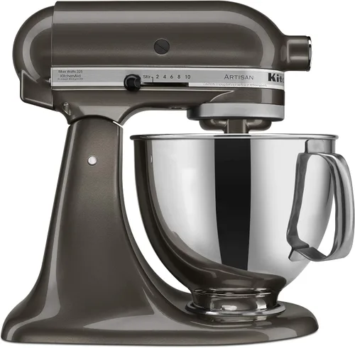Vista 11 de KitchenAid KSM150PSCV Artisan Series Batidora de pie de 5 cuartos con escudo vertedor - Caviar