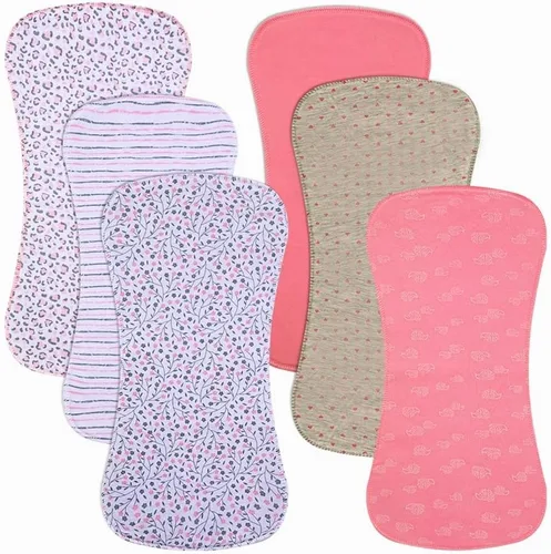 Vista 15 de Paquete de 6 paños de algodón para eructos extra absorbentes y suaves para bebés niños y niñas