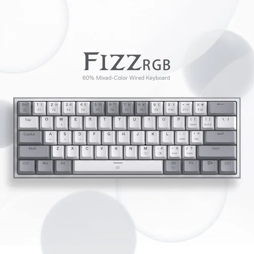 Vista 2 de Redragon Paquete de teclado K617 60% RGB y mouse inalámbrico para juegos M656 Gainer