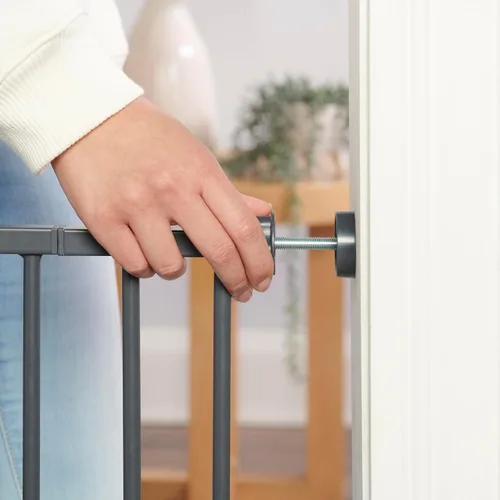 Vista 7 de Regalo Safety - Puerta de madera extra ancha de 39 pulgadas, montaje a Negro/Madera de cerezo