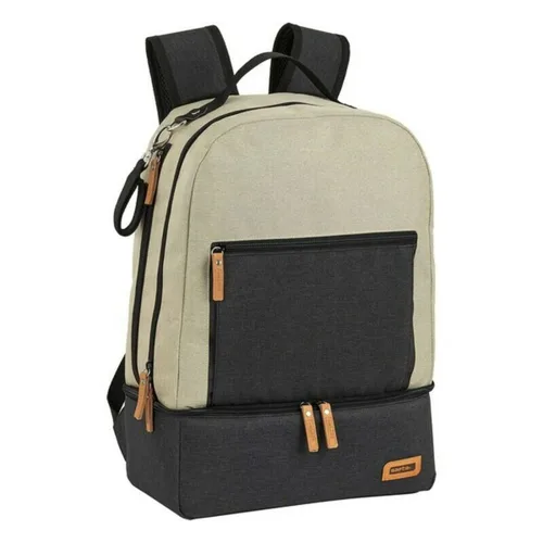 Vista 2 de Bolsa de Deporte con Portazapatos Safta M883 Beige Gris oscuro 15 L