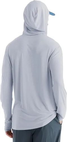 Vista 2 de Free Fly Sudadera ligera con capucha para hombre, con protección solar UPF 20+ para hombre, transpirable, manga larga, para pesca