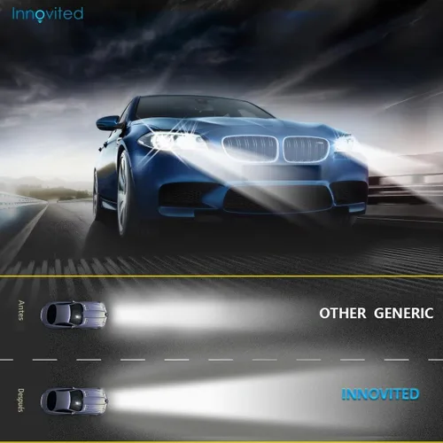 Vista 5 de Innovited H1 10000K HID paquete de bombilla de xenón con 2 balastos digitales de CA delgada de 35 W - azul cielo 10000K azul cielo