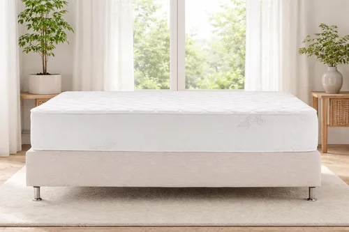 Vista 3 de Oliver & Smith - Colchón de tamaño matrimonial de 10 pulgadas de espuma viscoelástica fresca y resortes híbridos con funda transpirable, cómoda