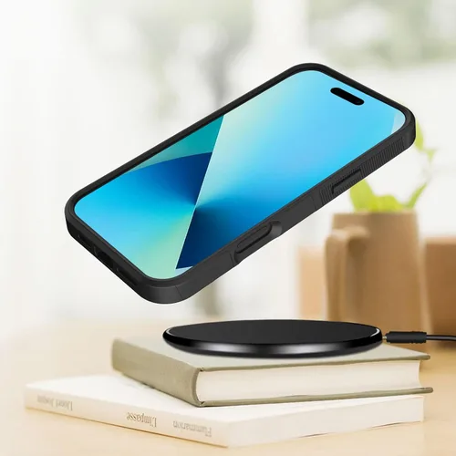 Vista 3 de Funda para iPhone Air, doble capa híbrida resistente resistente a prueba de golpes de policarbonato duro + funda protectora de silicona suave