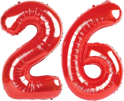 Vista 413 de Globos con números de 40 pulgadas, color negro, para decoraciones de cumpleaños de 10 a 100 años Jumbo 40In & Vibrant Color, With Hanging Holes
