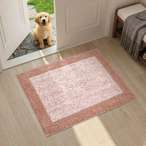 Vista 54 de Alfombras de baño de 17 x 24 pulgadas, antideslizantes, lavables, color gris, para bañera, tapete de baño para baño, tapete suave y absorbente