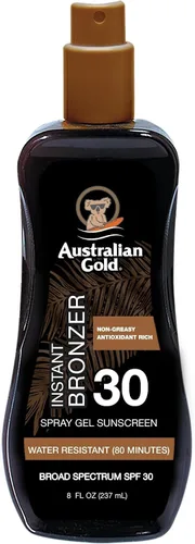 Vista 11 de Australian Gold Spray Gel Protector Solar con Bronceador Instantáneo SPF 15, 8 Onzas Hidrata y Humecta la Piel Espectro Amplio Resistente al