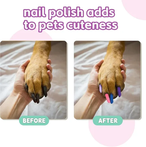 Vista 3 de Esmalte de uñas para perros, regalo de cumpleaños para perros, 18 colores de esmalte de uñas de perro, de secado rápido, seguro para perros,